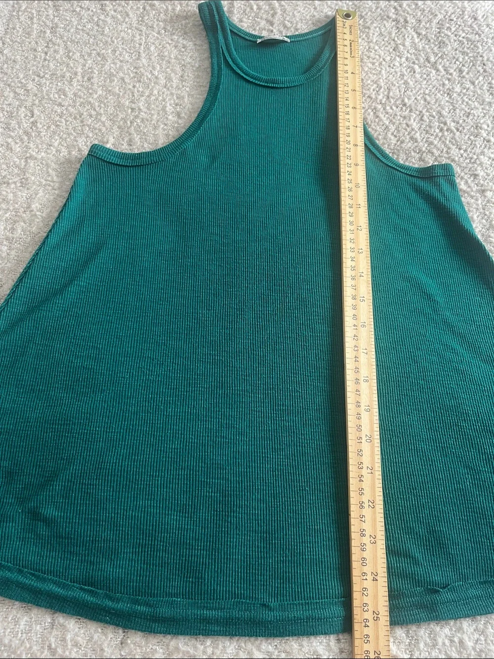 Free people Intimately Emerald Green Ribbed Tank Top